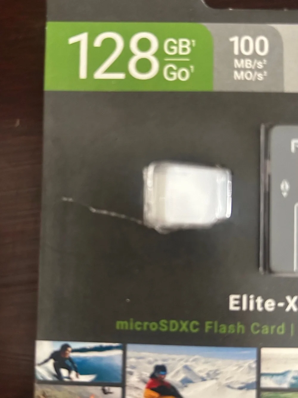 128GB Elite-X microSDXC Memory Card - Black/Green open box ONLY Adapter